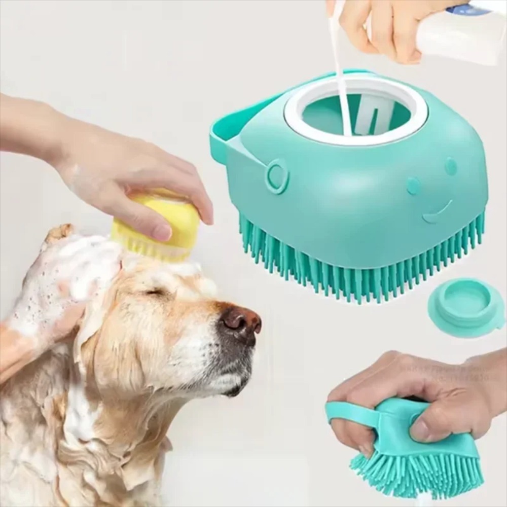 Pet Supplies Store - Silikon Banyo Masaj Fırçası Çok Fonksiyonlu